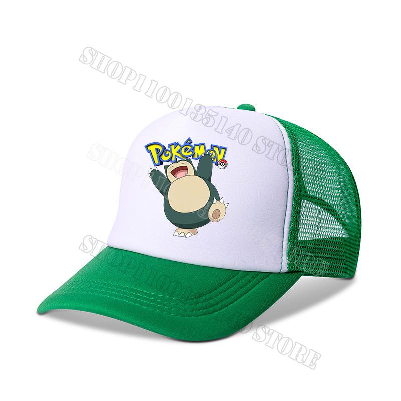 Pokemons Baseball Cap Anime Cartoon Printed Sunshade Peaked Caps Kids Adult Summer Breathable Sunhat Cute Boys Girls Mesh Hats