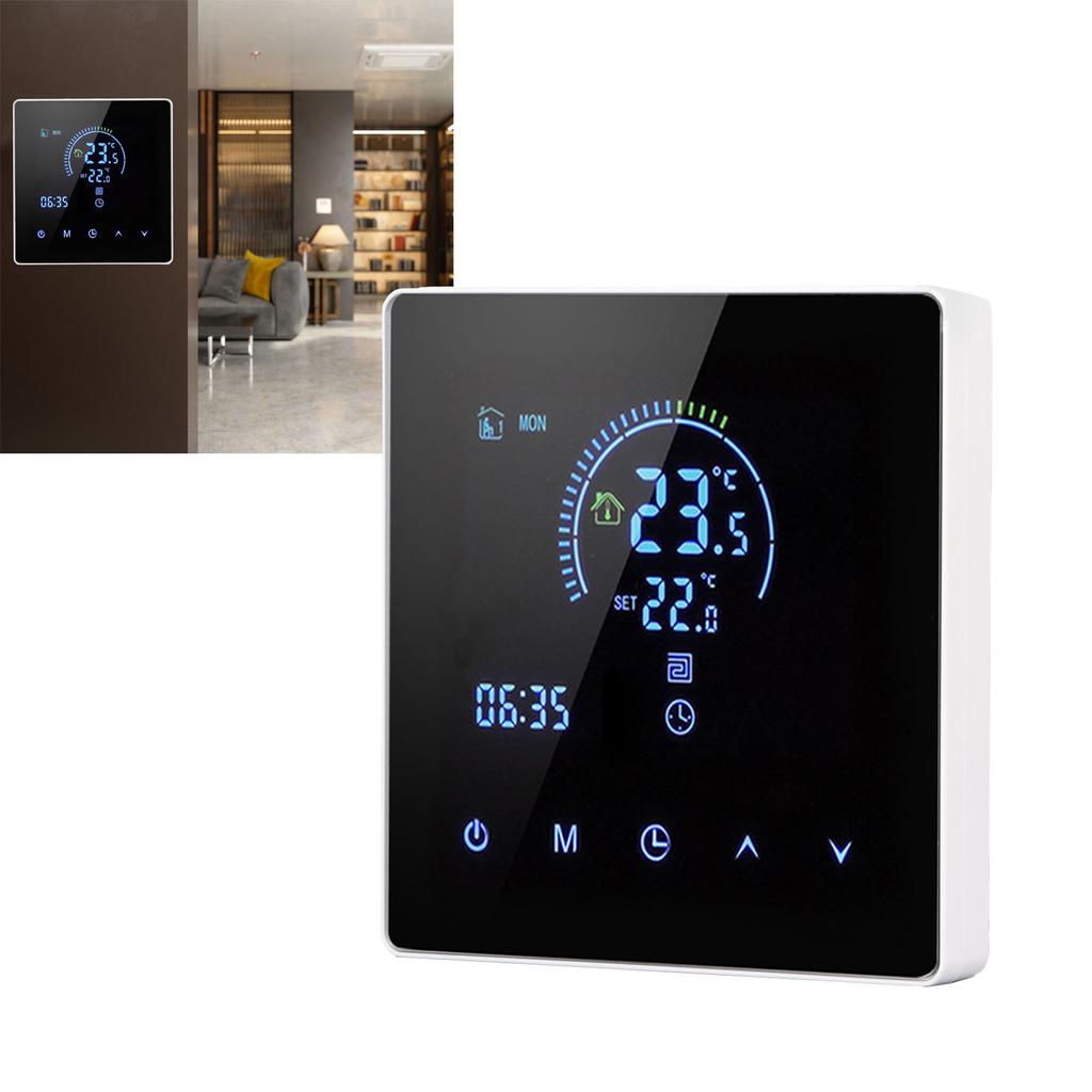 16A Digital Thermostat with LCD Display Programmable Thermostat Electric Heating Thermostat for   Hotel AC 90V‑240V