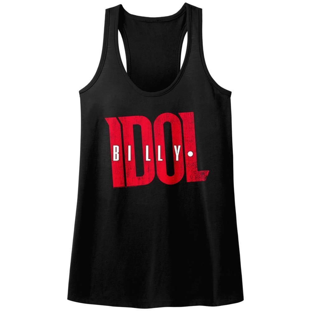 

Billy Idol Logo Black Women s Racerback Tank Top T-Shirt S