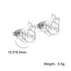 Jeshayuan Triquetra Celtics Irish Knot Stud Earrings For Women Birthday Gift Amulet Wicca Jewelry Stainless Steel Earrings