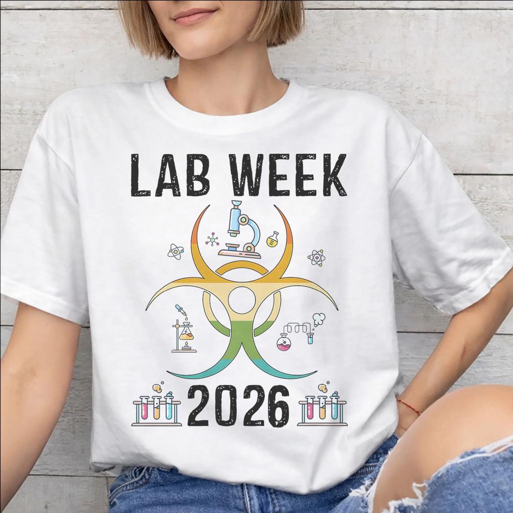 Printed Lab Crew Lab Week 2026 T Shirt for Unisex Unisex 100 Cotton Tshirts Short Sleeve Clothes