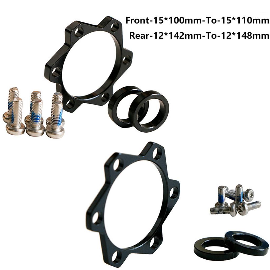 1 Set Front Bike Booster Hub Adapter Replacement with Hub Washers Screws Front Bicycles Boost Hub Conversion Adapter