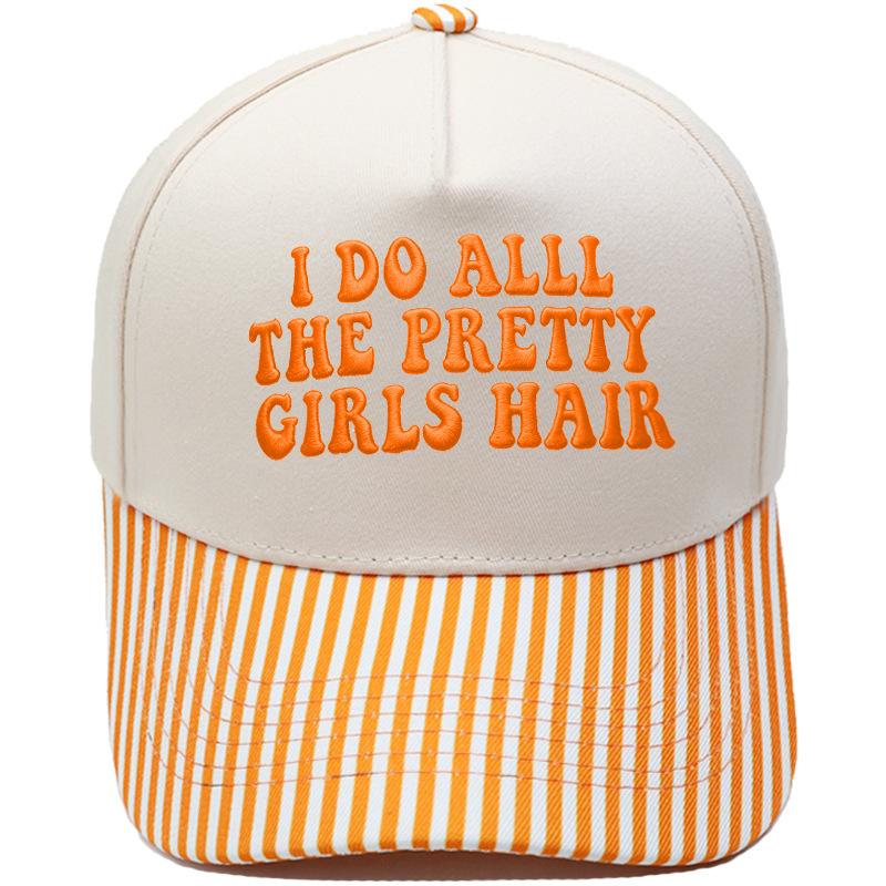 I DO ALL THE PRETTY Embroidery Color Matching Truck Driver Hat Fun Men's and Women's Sunshade Dad Hat