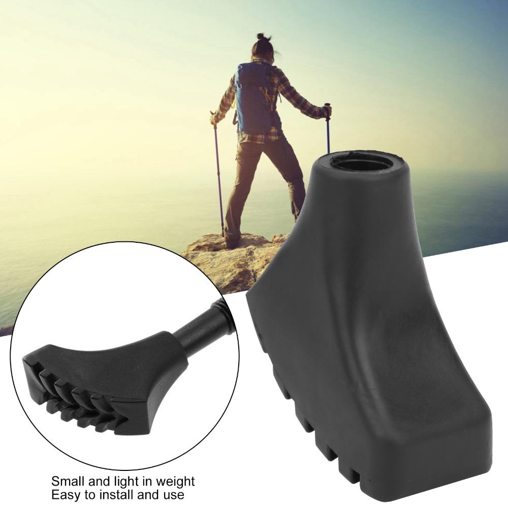 10 Pcs Rubber Walking Stick Pad Black Trekking Poles Tips Durable Hiking Pole Tip  Ski Basket Use