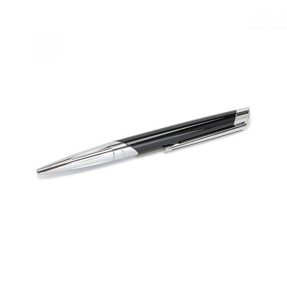 S.t. Dupont Ballpoint Pen Shiny Silver Black Cb405706z