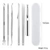 3/10Pcs Stainless Steel 7 Piece Pedicure Manicure Tool Kit Non Slip Handle Storage Case For Home Salon Nail Care