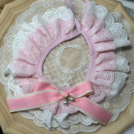 Korean Bowknot Lace Collar for Pets - Dog & Cat Scarf Accessory