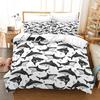 3D Shark Bedding Set Marine Animal Down Duvet Cover 2/3 Pieces Boys Teens Room Quilt Cover Luxury Soft Quick Drying Bed Cover