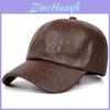 Casquette de baseball en cuir PU avec motif en relief pour homme, idéale pour l'automne, l'hiver et les activités de plein air.