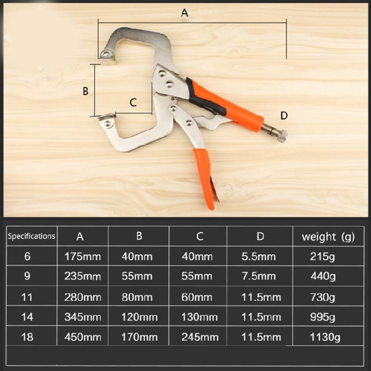 Face Clamp for Woodworking 6/9/11/14/18inch Table Vise Grip Tool Cabinets Lock