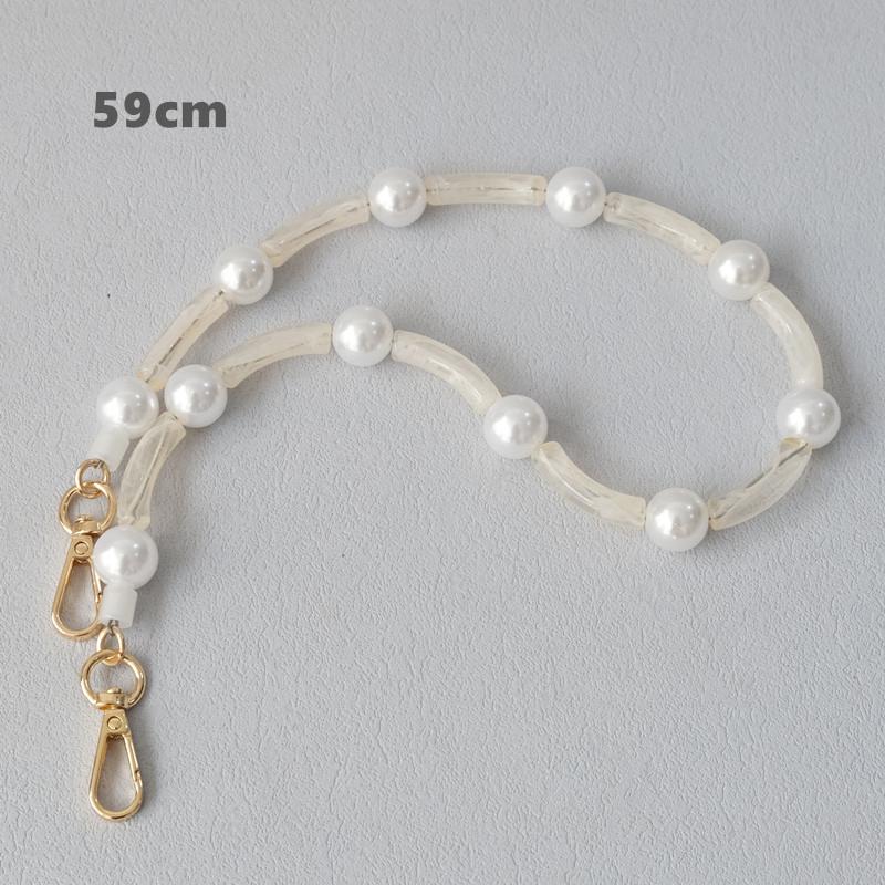 Nová módní dámská kabelka, doplněk s odnímatelnými korálky, řetízky z akrylových perel, luxusní popruh pro ženy, kabelka přes rameno, rukojeť