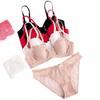 French Underwear Women's Sexy Transparent Hollow Lace Bra Thin Cotton Rabbit Ears Soft Steel Ring Gathered Bra
