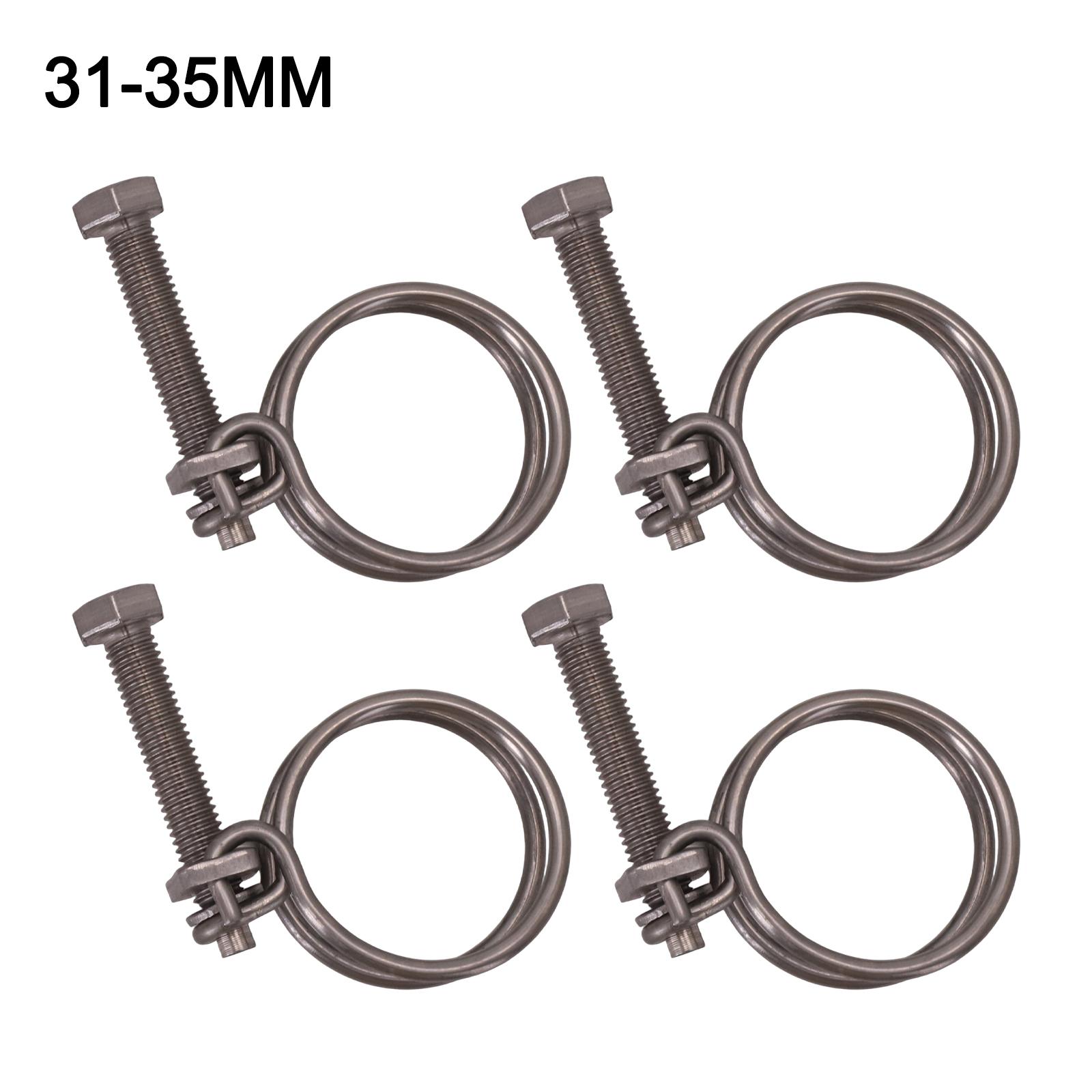 Large Hose Clamps Worm Gear Stainless Steel Clamp Pipe Hoop Double Wire Throat Hoop Strong Clip Hose Clamp And Fasteners 25 29mm