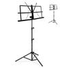 Folding Sheet Music Stand Black Space Saving Adjustable Height Stable Music Score Stand for Performance