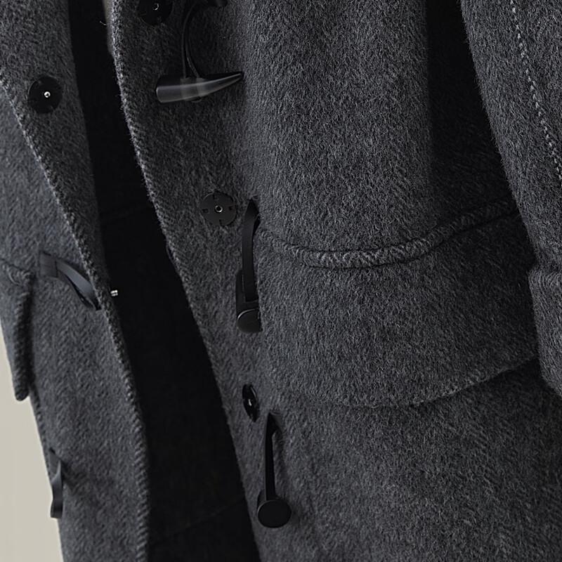 Women's 2025 Winter Sheep Wool Double-faced Hooded Toggle Coat