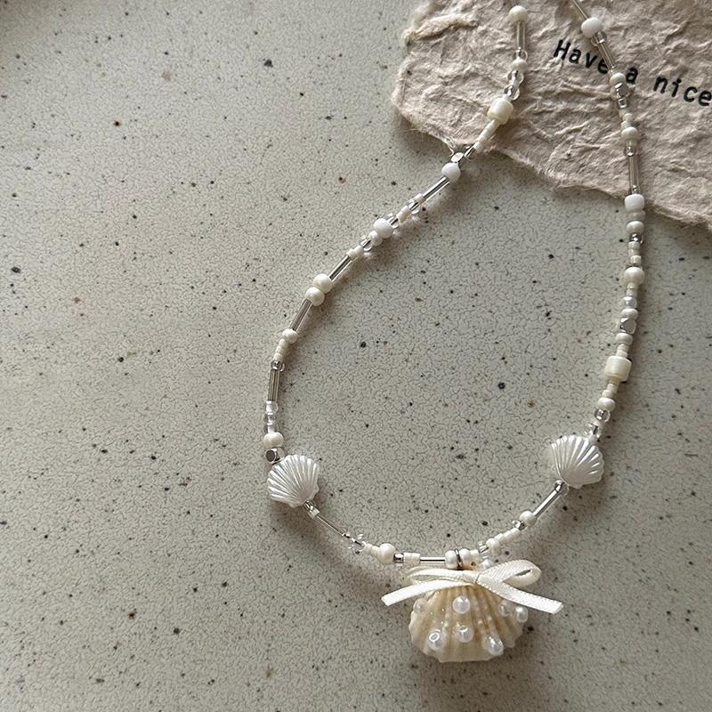 Bohemian Mixed Color Rice Beads Chain Choker Summer  Beach Necklace For Women Boho Starfish Choker Necklace Jewelry