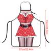 1PC Santa Claus Theme Baking Christmas Apron Home Cooks Apron for Cooking Funny Cartoon Printed Dress-Up & Role Play Unisex