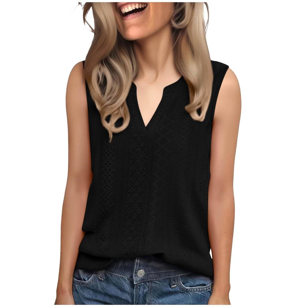 Damen Ärmelloses Top Lässige Bequeme Bluse