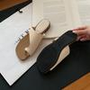 Mode Neu Sommer Strand Pantoletten Damen Ballerinas Hausschuhe Schuhe Damen Flip-Flops Mode Eckige Zehen Damen Ballerinas Hausschuhe Sandalen