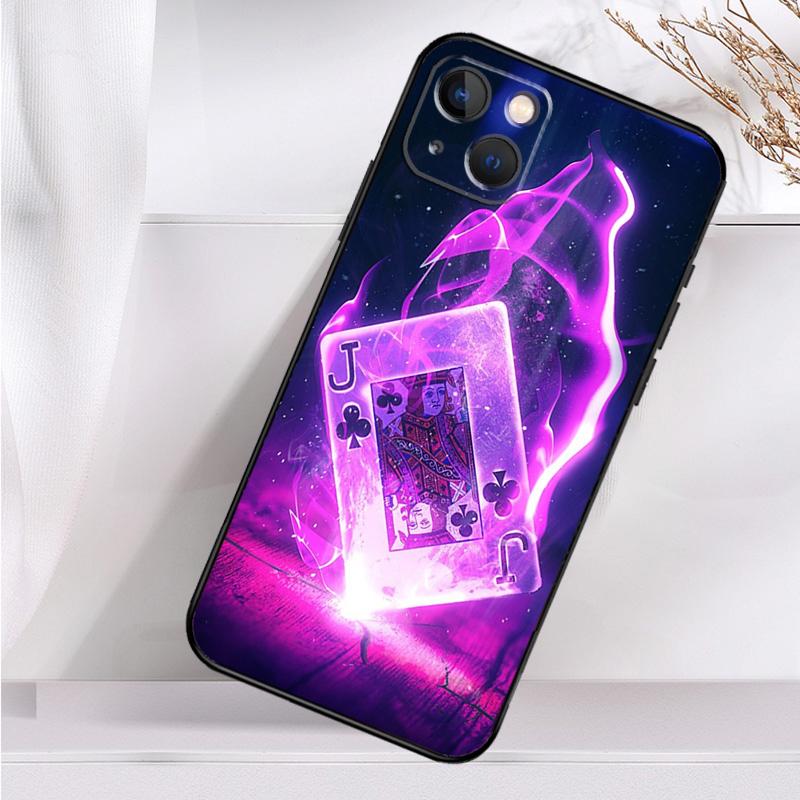 Poker Playing Card Shockproof Case For iPhone 17 11 14 15 16 Pro Max Plus 12 13 Mini 16e 17 Air Phone Cover