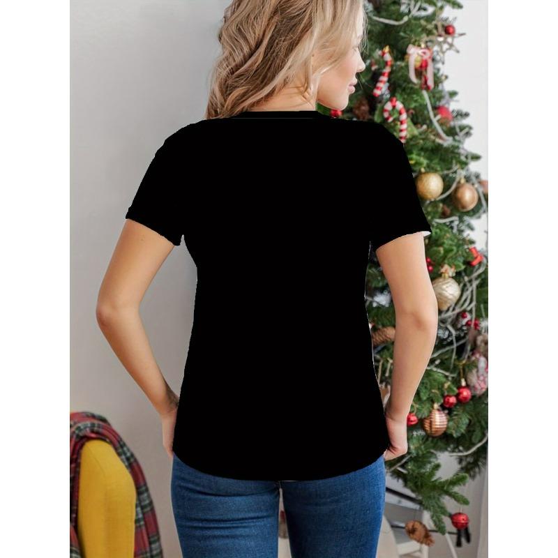 Dámské tričko s potiskem lebky a růže - Pohodlné s krátkým rukávem a kulatým výstřihem, Módní design vzoru, 3D potisk - Ideální pro jarní a podzimní neformální nošení