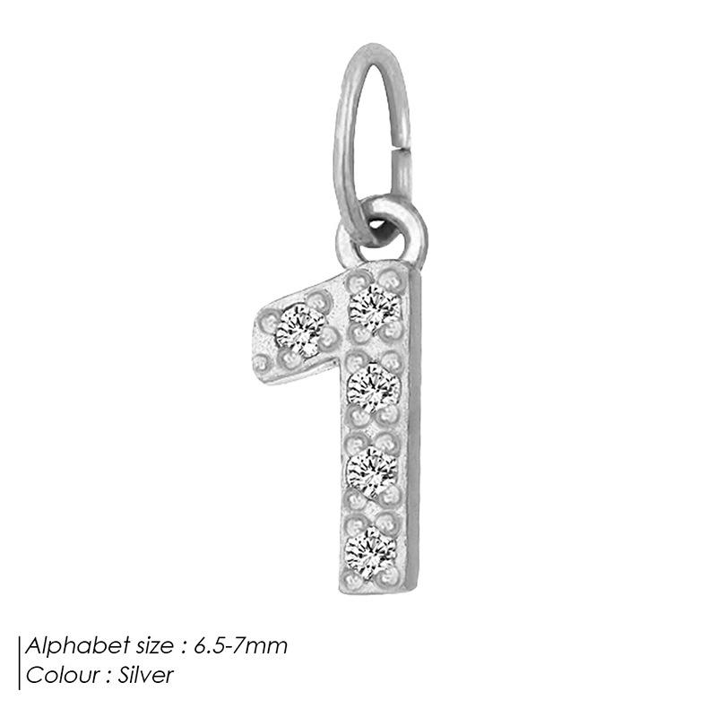 Europäischer & Amerikanischer Vollpavé Diamant Edelstahl Buchstabenanhänger mit DIY Zirkon Halskette & Armband Optionen