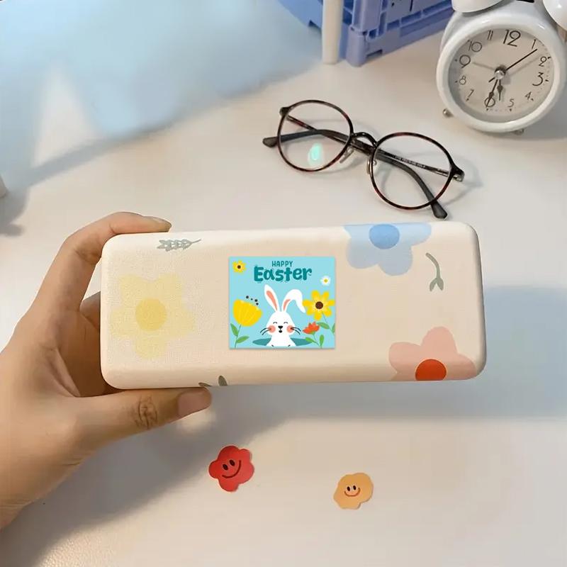 6PC Self-Adhesive Stickers Seasonal Decoration Easter Bunny Decals Easter Rectangle Shape For DIY Mugs Tea Cups