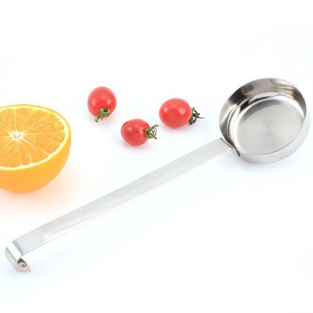 Long Handle Soup Ladle Flat Bottom Serving Spoon Kitchen Tools Pizza Sauce Spoon  Pizza