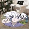 1pc Anime Robot Design Round Carpet  Office Chair Mat, NonSlip Rug for Home Decor, Seasonal Gift, Suitable for Office, Living Room
