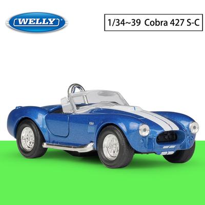 Scala 1/36 Welly 1965 Shelby Cobra 427 S/C Modello di auto in lega Fonde sotto pressione Veicoli giocattolo in metallo Modello di auto Collezione di alta simulazione Regali per bambini