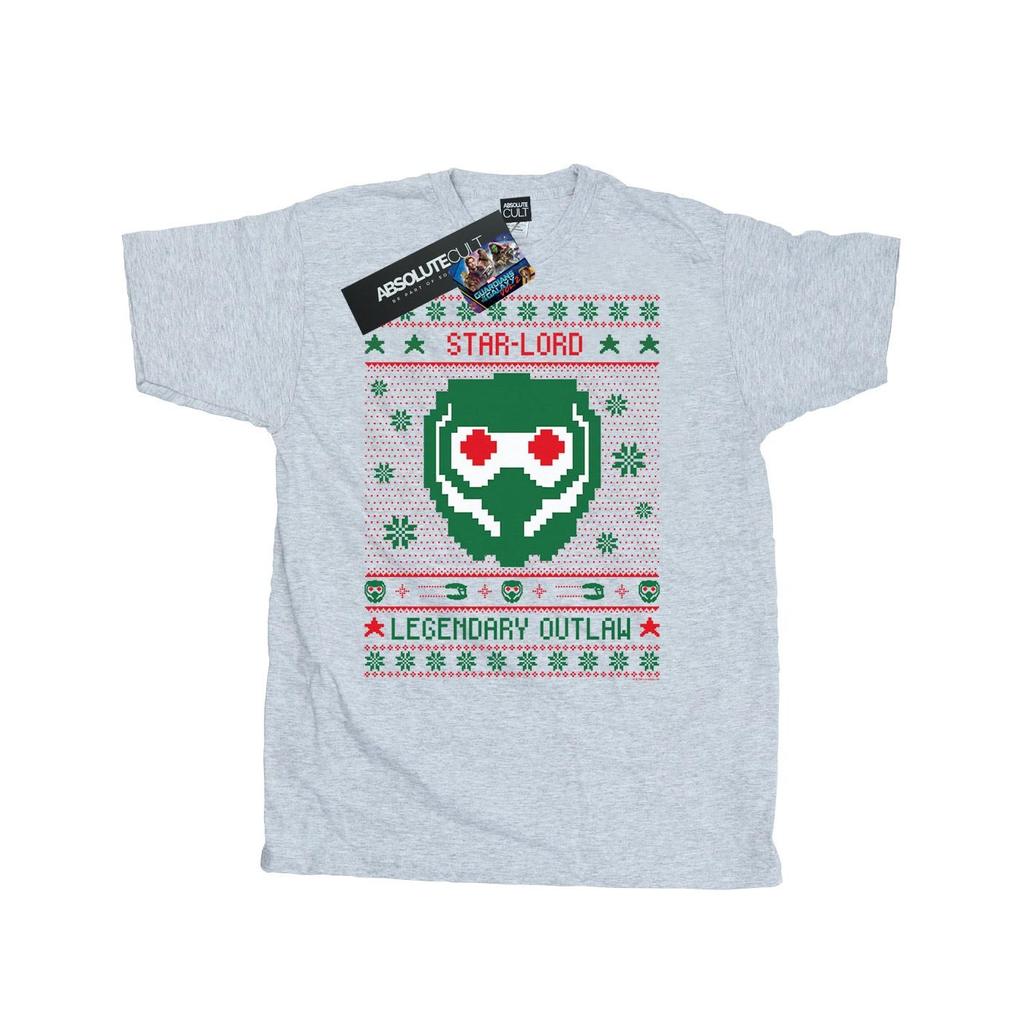 Marvel Herren Guardians Of The Galaxy Vol. 2 Star Lord Fair Isle T-Shirt