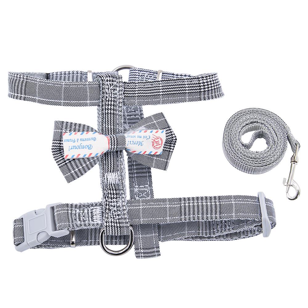 

Morandi Dog Harness and Leash Set for Pets Small серый