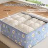 Storage Bag with Two-Way Zipper Extra Large Capacity Dust-Proof Organizer Flower Pattern Clothes Storage Bag