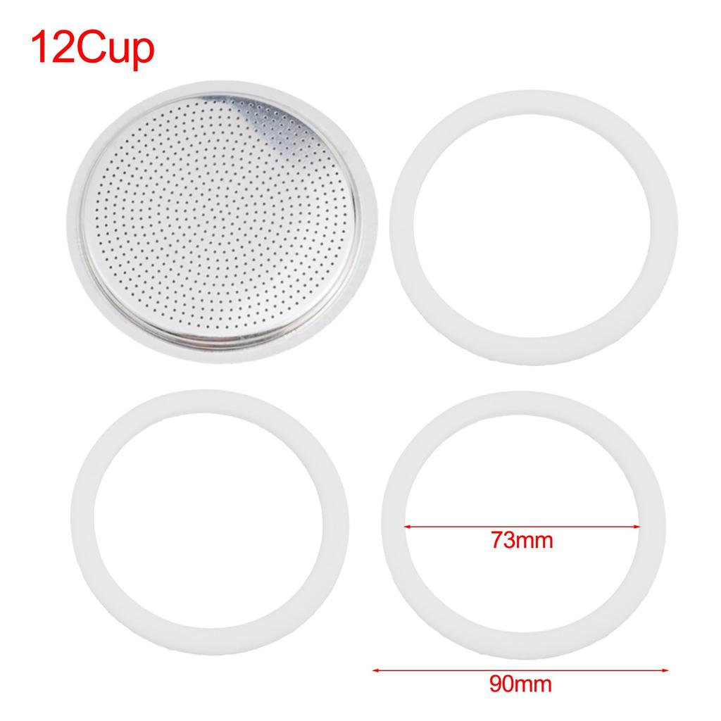 Silicone Ring Seals Ring Stainless Steel Strainer Easy To Clean For Espresso Pot