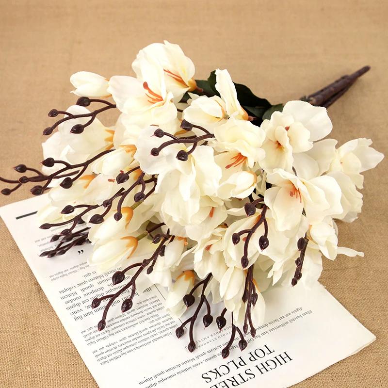 1 Pcs White Artificial Flower Fade Resistant Faux Flower Premium Quality Simulation Bloom for Indoor and Outdoor Decoration