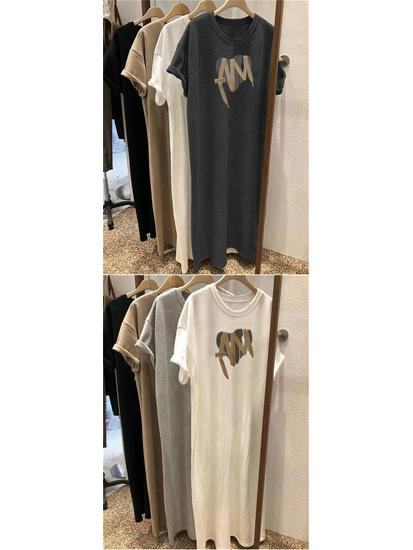 Robe d'été pour femme, style coréen, ample, mi-longue, au-dessus du genou, décontractée