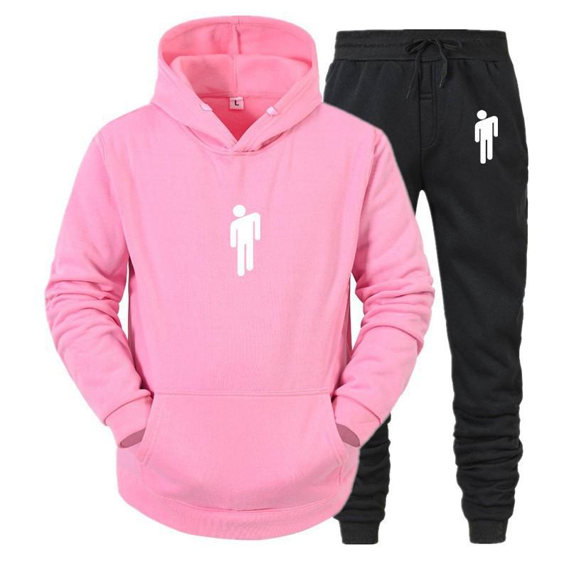 Hot Search Men's Women's Loose Hoodie Set Printed Couple Fashion