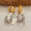 Brass Metal Corrugated Ear Buckles with a High-end Feel, Irregular and Versatile Ear Rings, Simple and Elegant Earrings