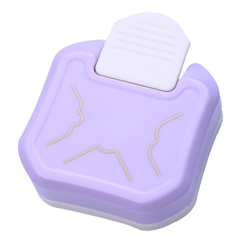 3 In 1 Paper Corner Cutter Multiple Angles Manual Pattern Corner Punch DIY Hole Puncher Purple