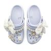 Crocs Classic Platform Clog Pearl Illusion Fashionable and Comfortable Cute Girly Style Hole Shoes Women's Purple