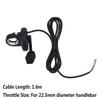 Scooter Electric Bike Throttle Twist Thumb Throttle Speed Control Speed Control Left/Right Handle Easy Installation Black (Right)