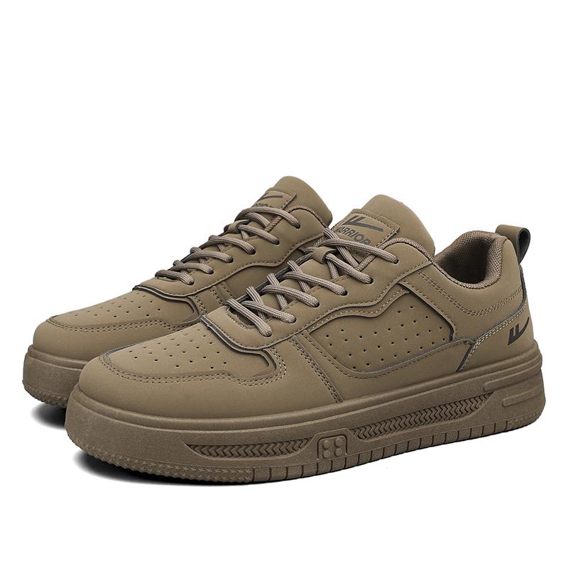 Warrior Fashion Trend Comfortable Non-Slip Wear-Resistant Breathable Low-Top Skate Shoes Men Sneaker Dark-Brown WXP(WZ)-122503