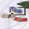 Blucome Red Car Brooches Collar Suit Lapel Pins Full Rhinestones Wedding Corsage Pins Jewelry Girls Clip
