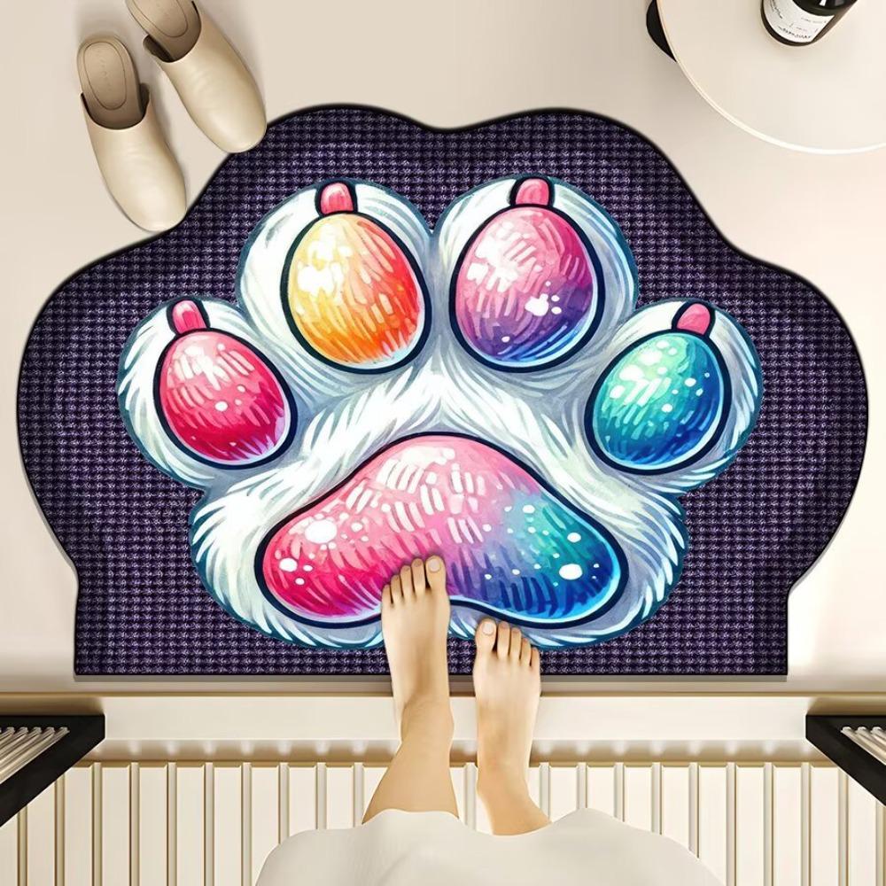 

Non-slip Bathroom Carpet Portable Toilet Water Absorbent Mats New Decorative Small Carpet 60x40cm style 6