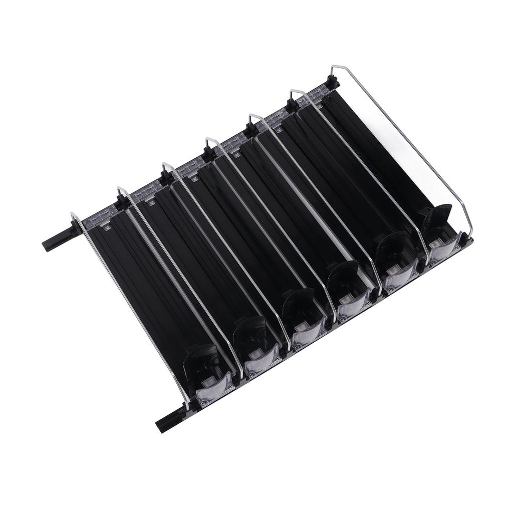 Automatic Drink Pusher Glide Width Adjustable Simple Operation Labor Space Saving Black Self Pushing Can Organizer for
