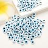 Z12 50pcs/lot 8mm Multicolored Charm Evil Eye Resin Spacer Bead Jewelry Making DIY Handmade Earring Bracelet Trend Accessories