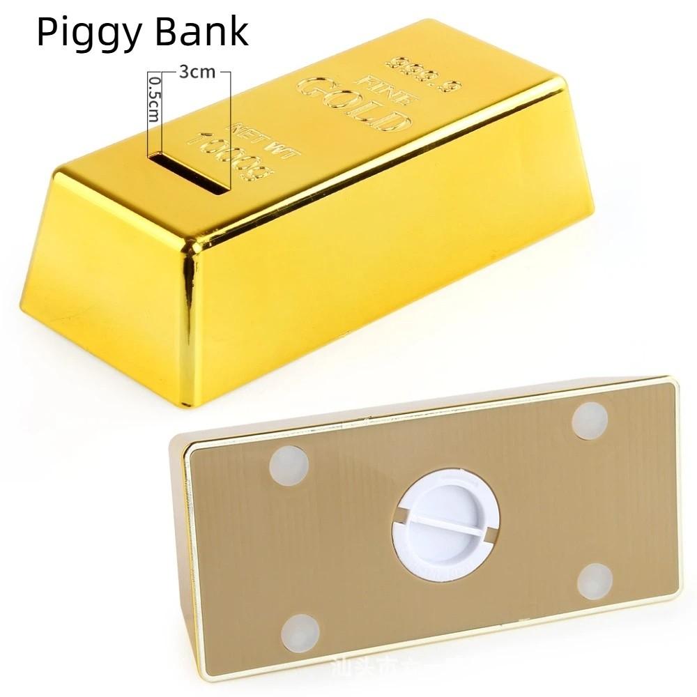 

Блестящий поддельный золотой слиток Симуляция слитка Офисный аксессуар Золотой слиток Копилка Офисный стол Style 5