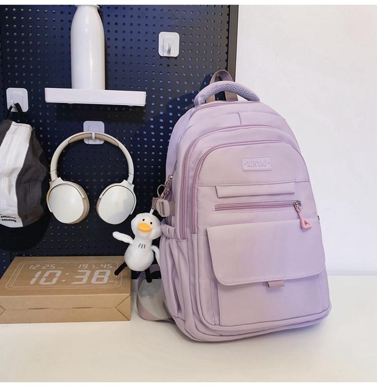 Schoolbag Junior High School Student High Value Schoolbag Japanese Large Capacity Lightweight Simple Backpack Short Trip Schoolbag