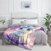Starry Sky Bunny with Hat Blanket Soft Flannel Throw Home Decor Art Print Cute Animal Bedding Gift for Kids and Girls