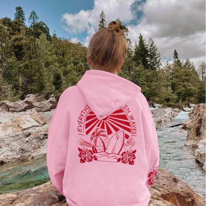 European and American Women's Fashion: Fleece-lined Hooded Sweatshirt - New Style Bestseller